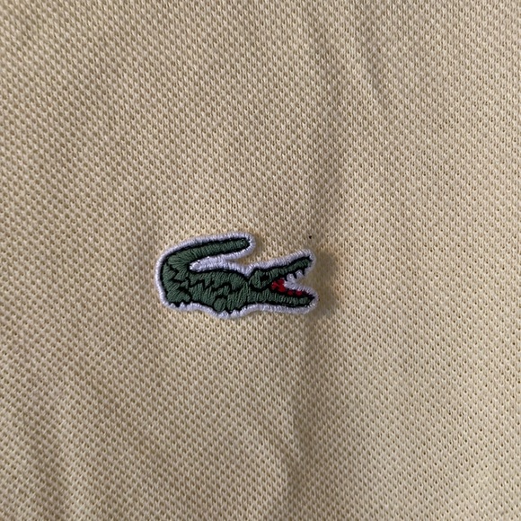 Lacoste Mens’s Polo size 6 light yellow - Picture 3 of 6